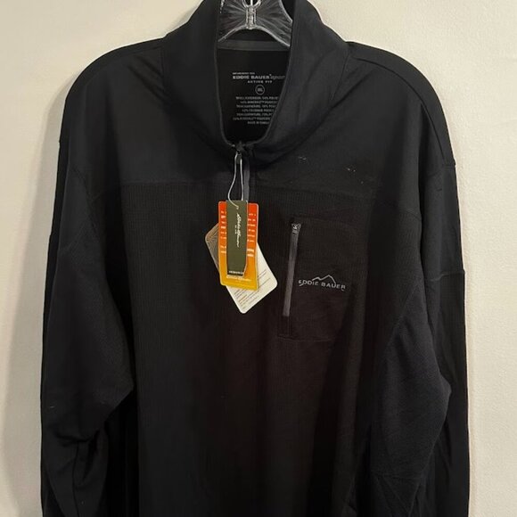 Eddie Bauer Other - NWT Eddie Bauer Breathable Mesh 1/4 Zip Shirt in Black - Size XXL